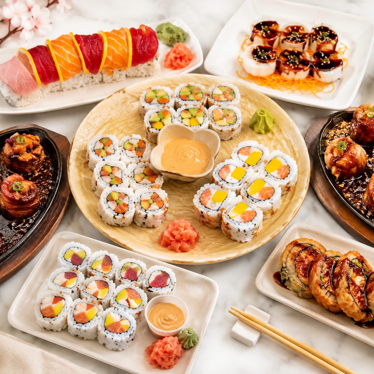 Over 40 house specialty rolls
