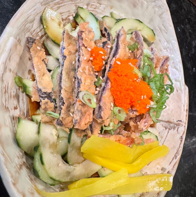 Salmon Skin Salad.