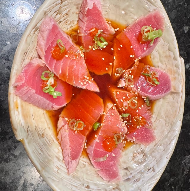 Tuna Tataki Sashimi.