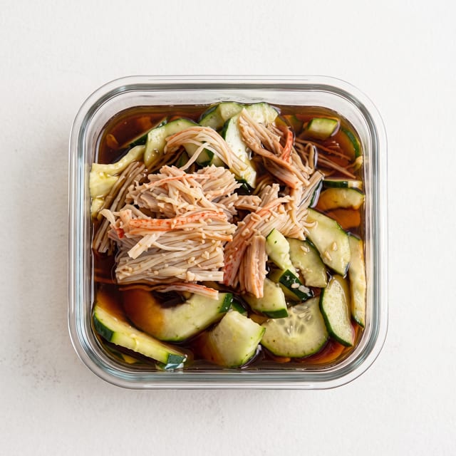 Cucumber Crabstick Salad.